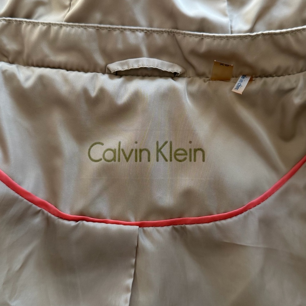 Calvin Klein Quilted hooded jacket tan/neutral size x-small - Picture 8 of 10